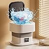 Mini Portable Washing Machine , 18L Upgraded Large Capacity Foldable Washer, Small Washing Machine, Travel Washing Machine, Deep Cleaning of Underwear,baby Clothes,for Apartments,Dorm,Camping(Gray)