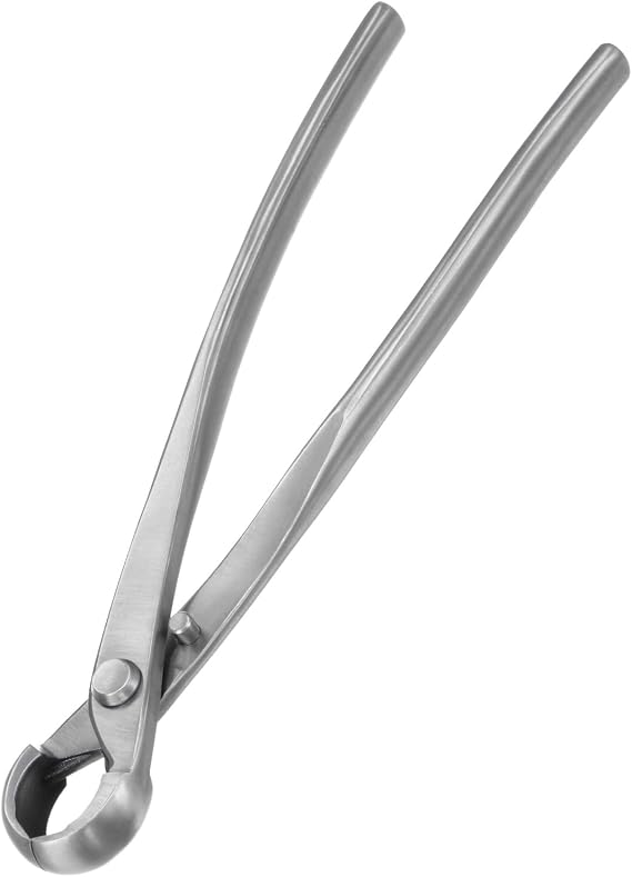 M METERXITY Bonsai Tool - 8.3 Inch Stainless Steel Knob Cutter, Bonsai Tree Plants Modeling Tools, Applying to Gardening Pruning Knobs/Tumors (210mm, Silver)