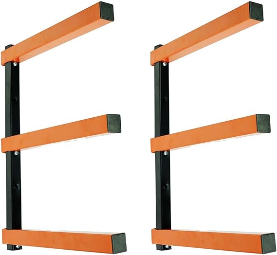 KF1004 Lumber Storage Rack | 3-Level System, 110lbs per Level, Durable Sheet Metal Screws, Wood Rack