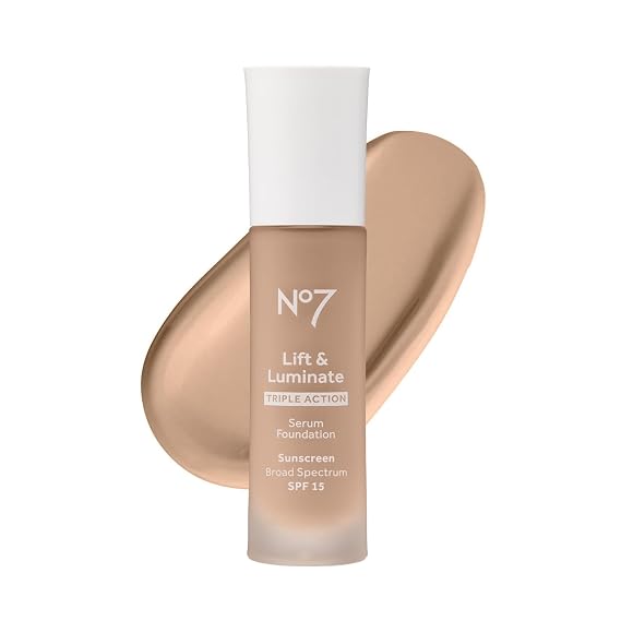 No7 Lift & Luminate Triple Action Serum Foundation, Cool Ivory, 1 Fl Oz