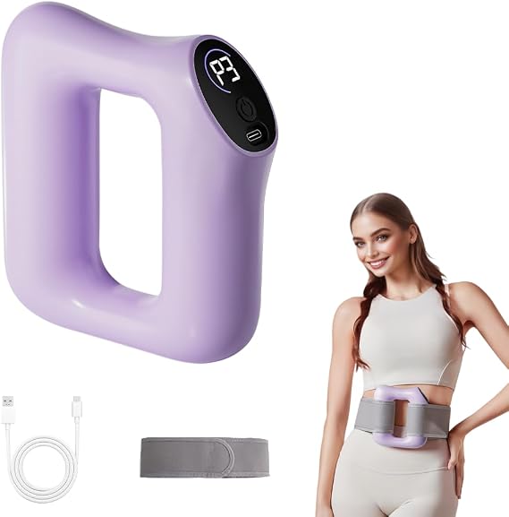 Fast Fat Burning Yoga Ring Massager, Ergonomic Electric Fascia Blaster, Full Body Massage Tool Fat Burning and Shaping, 8 Modes & 5 Levels Sculpting for Abdomen Belly Neck Waist Arms Legs