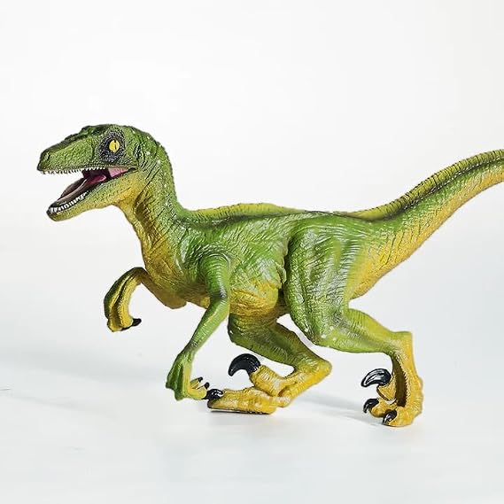 JR Park Realistic Velociraptor Dinosaur Model Blue and Gray 12" Blue and Black Blue