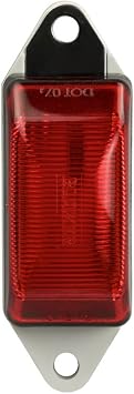 Blazer International Hopkins CW1586R 2-3/4" Red LED Clearance & Side Marker Light Ear Mount Surface Installation, FMVSS108/CMVSS Compliant, 12V, Sealed Waterproof Design with 3 High-Output LEDs