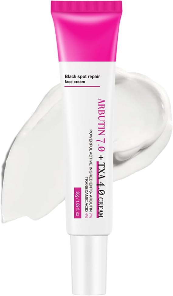 Arbutin 7% + TXA 4% Brightening Cream, Hydrating Face Moisturiser, Dark Spot Remover with Glutathione & Niacinamide, Skin Lightening Cream for Dark Spots, Blemishes, Uneven Tone & Dullness