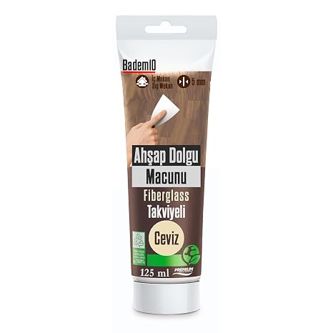 Ahşap Parke Tamir Macunu CEVİZ RENK Mobilya Masa Dolgu Çatlak Çizik Giderici 125 ML Kullanım Hazır
