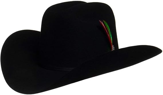 Stetson Hats 6X Precreased Rancher Black 4" Brim Black Felt Cowboy Hat Black 67/8
