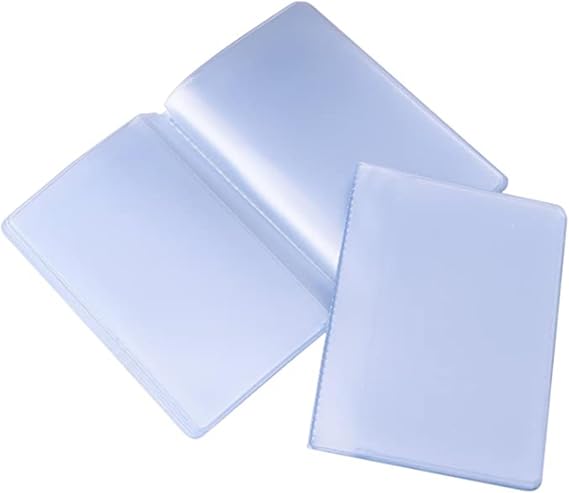 2 Pack Transparent Plastic Wallet Inserts for Credit Cards, Durable PVC Cardholder for ID, Membership & Credit Cards(10Pages 20 Slots & 10 Pages 10 Slots, 9.5 X 6.5 cm)