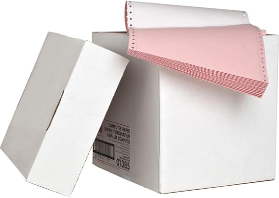 Sparco Dot Matrix Print Continuous Paper, Assorted Color 9 1/2 x 11 in.