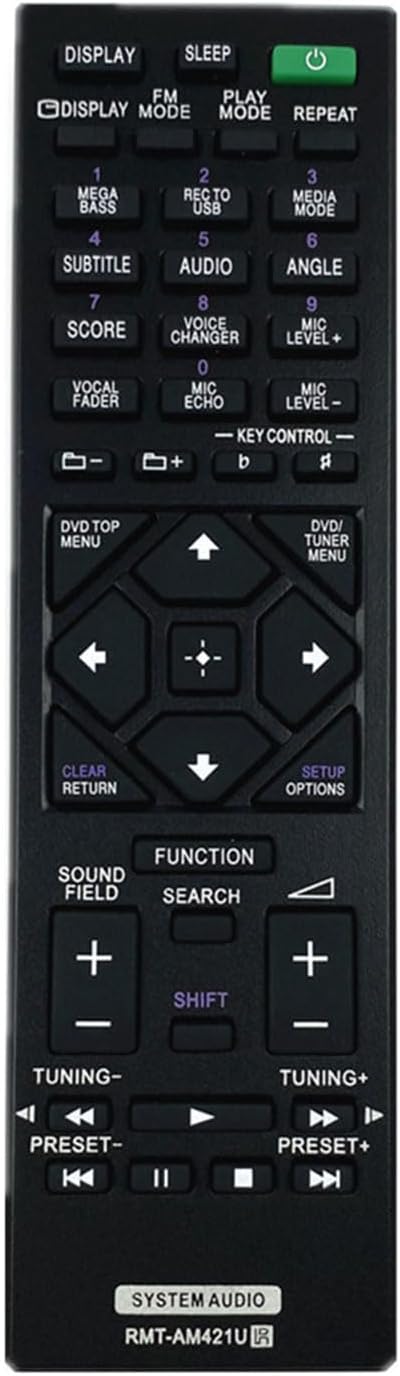 Receiver Remote Control RMT-AM421U Replacement Remote for MHC-V83D RMT-AM421U MHC-M40D Long Transmission Distance Entertainment Controller