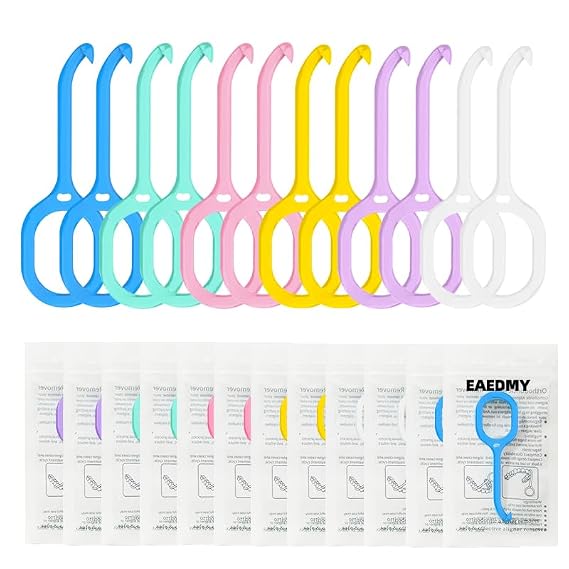 EAEDMY 12PCS Individually Packaged Aligner Removal Tool for Invisible Removable Braces Retainers and Dentures, Convenient and Clean Personal Orthodontic Solution Accessories (12pcs)