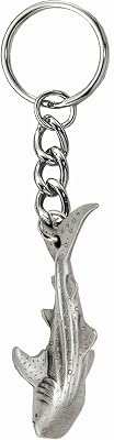 Aqua Pewter Whale Shark Key Chain