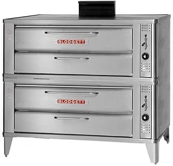 Small Gas Deck Oven For Baking & Roasting - Two Base Sections With 19 Inch Black Adjustable Legs, Stainless Steel Draft Diverter Or Draft Hood, Small Crown Angle Trim And Double Gas Connector -- 1 Each.