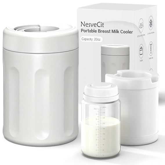 Portable Breast Milk Cooler, 24H Chill Medical-Grade, 10oz, Beige