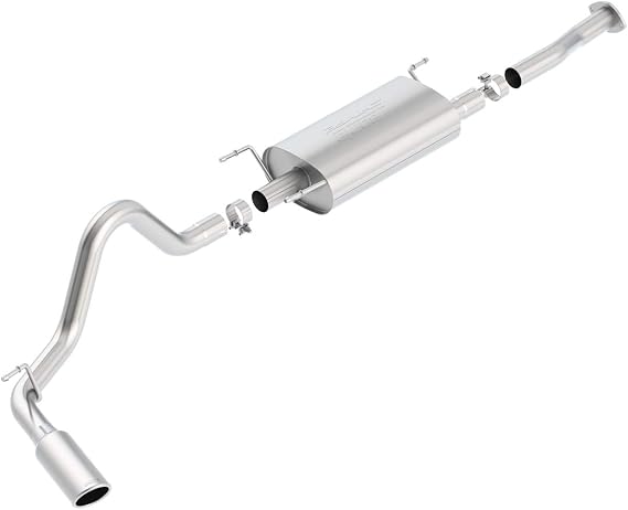 BORLA 140680 Cat-Back Perf. Exh. Sys. for '16-'23 Toyota Tacoma 3.5L V6 AT/MT 2&4WD Ext. Cab (6' 1") Bed 127.4" WB/Crew Cab (5' 1") Bed 127.4" WB. Crew Cab (6' 1") Bed 140.6" WB Req. Adapt. 60593.
