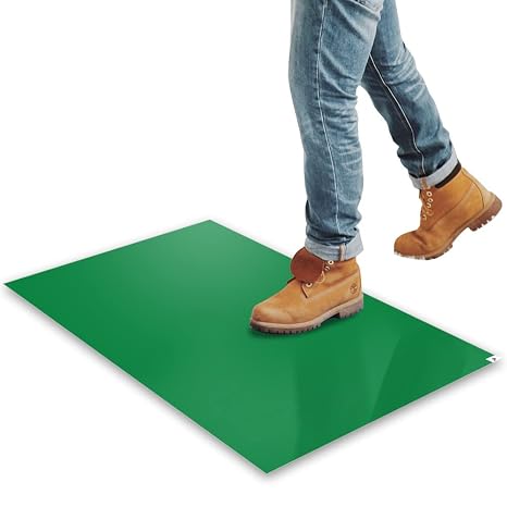 SATECH Tacky Mat,Sticky Mat for Hospital Laboratory Construction Pet 24"x36" Green(4 Mats of 30 Sheets)