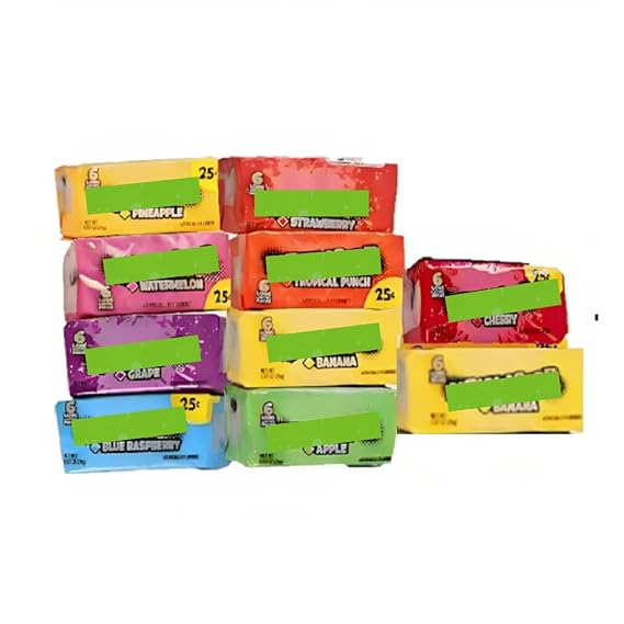 Assorted Fruit Candy - 10 Assorted Fruit Flavors - Individually Wrapped - 60 Pieces.