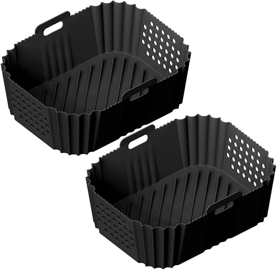 Airfryer SL400 SL401 Accessories for Ninja Foodi Dual Drawer SL400UK SL401UK AF300 AF400, Silicone Mould for Ninja Hot Air Fryer Oven Microwave, Pack of 2