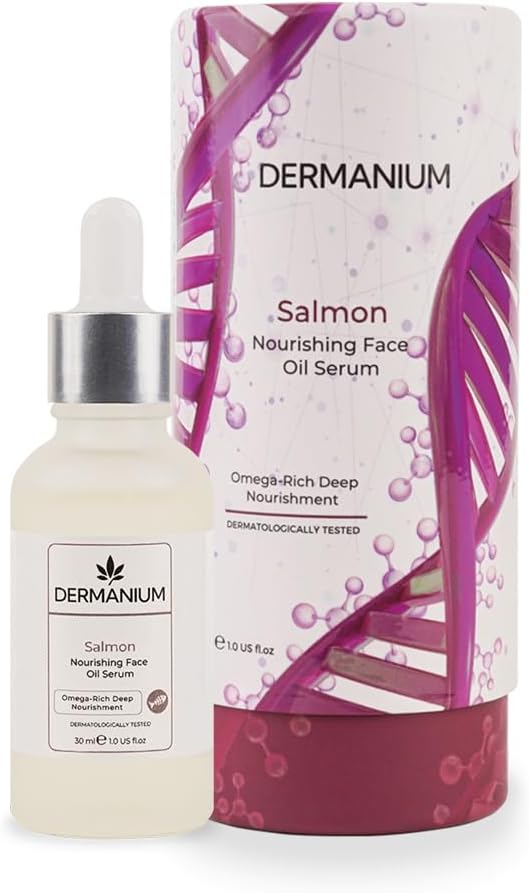 Somon Yağı Yüz Serumu. Omega Açısından Zengin Besleyici Gece Serumu Argan ve Zeytin Yağı ile - Kuru ve Olgun Ciltler için (30ml)