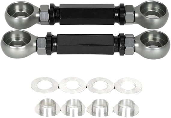 Front Rear Axle with Bushing Fit For Suzuki DL 650/XT V-Strom 650 2004-2021 Adjustable Suspension Aluminum Motorcycle Lowering Links(Black)