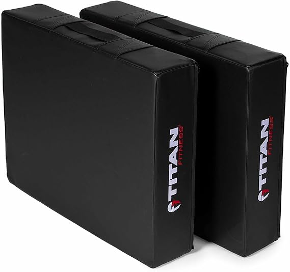 Titan Fitness Silencer Drop Pad Set, Weightlifting Drop Pads, 6" Crash Cushion Pads