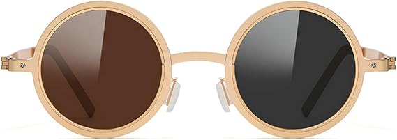 ND sunglasses, Adjustable Tint Sunglasses for Men, 1-9 Gears Rounded Polarized Sun Glasses with Nd Filter Lenses