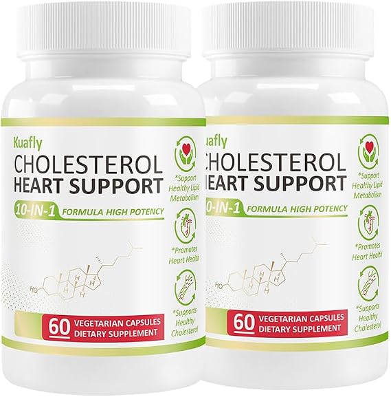 Cholesterol Lowering Supplements & Heart Support with Plant Sterols, Niacin, Red Yeast Rice, Cholesterol Supplements Support Normal Cholesterol Levels 120 Capsules