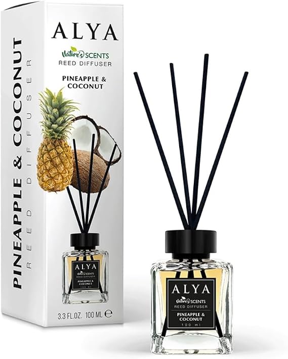 ALYA Nature's Scents Pineapple & Coconut Bamboo Stick Room Fragrance - Pineapple & Coconut Fragrance