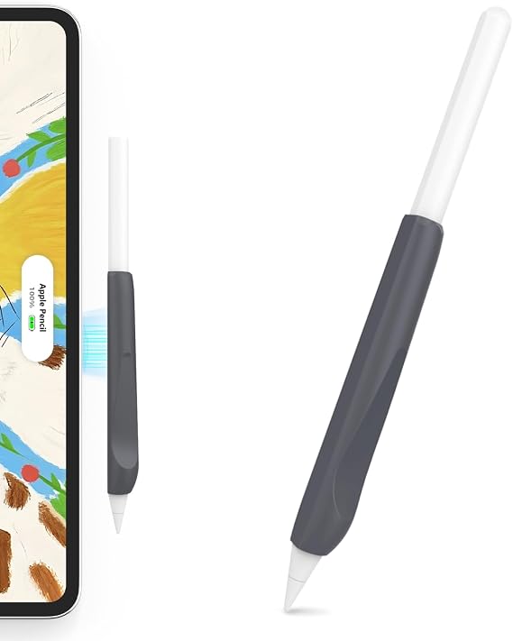 NIUTRENDZ Silicone Grip for Apple Pencil Pro & 2nd Gen & USB-C Dark Gray, Apple Pencil 2nd Generation&Pro&USB-C