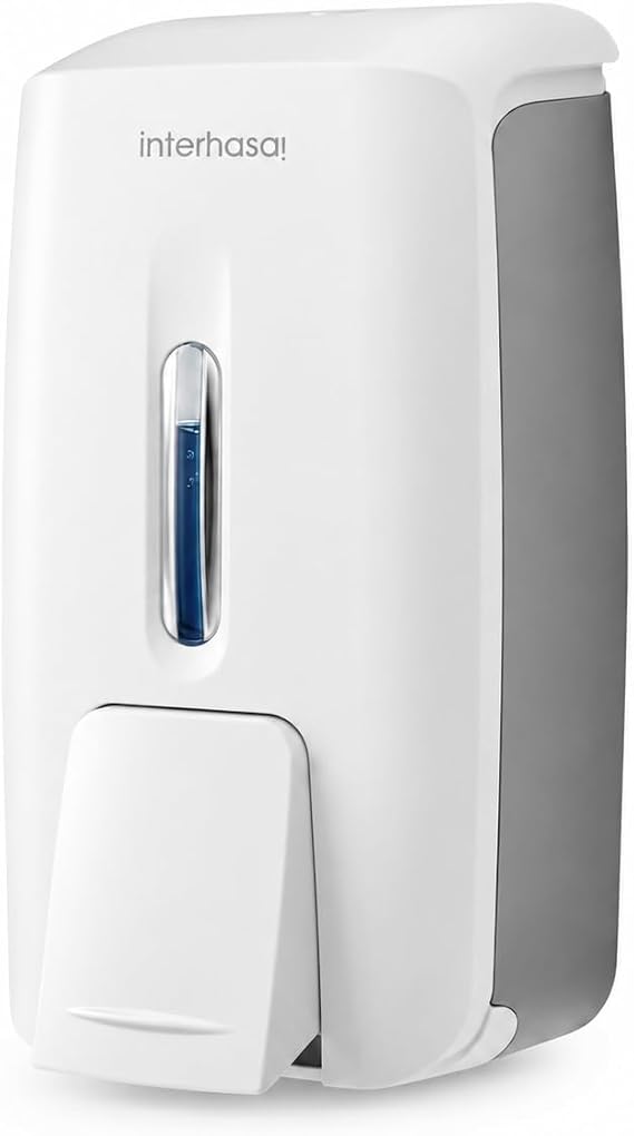 interhasa! Commercial Hand Soap Dispenser Wall Mount | Dual-Lock Design, ABS Liquid & Gel Hand Sanitizer Dispenser for Bathroom & Commercial Restaurant, 28oz/800ml