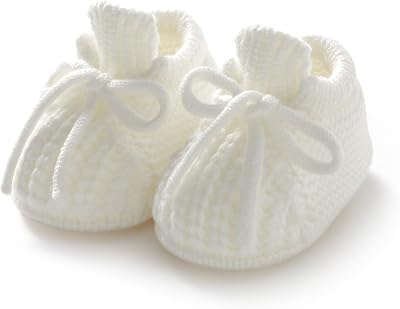 DovFanny Baby Booties Newborn Baby First Shoes Cozy Warm Knit Soft Booties for Toddler Infant Boy Girl