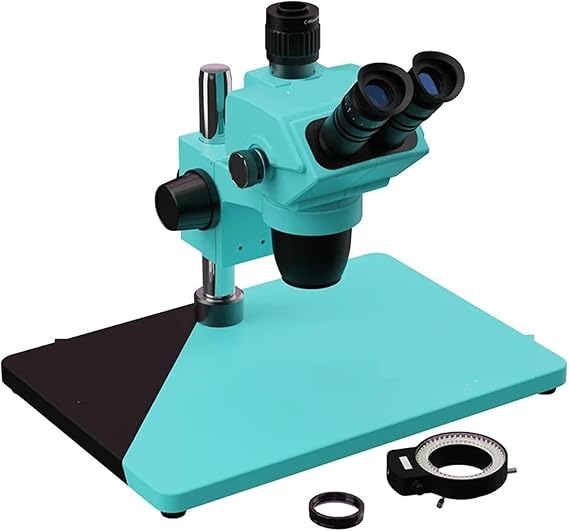Microscope, HD Trinocular Stereo Microscope Nine-speed Zoom Lock Key, Eyepiece Adjustable，Multi-layer Lens Dust Structure,Lab & Scientific Products