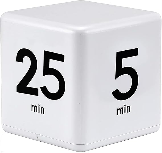 Timer Cube Digital Cube Timer for Time Management Time Cube for Focus & ADHD Gravity Sensor Silent Operation Ideal for Yoga Kitchen Office Children Sports & Learning