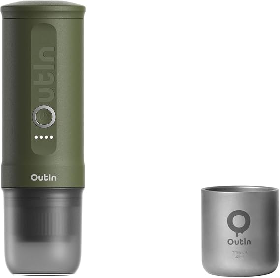 OutIn Nano Portable Electric Espresso Machine Ultralight Titanium Coffee Cup