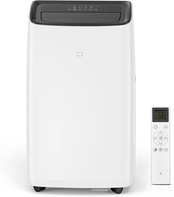 14000Btu Portable Air Conditioners,4 In 1 Air Cooler, Heater,Fan & Dehumidifier, Quiet Portable AC Unit Cools Rooms Up to 750 Sq. Ft, 24 Hrs Timer,LED Display,Remote Control, Window Kit