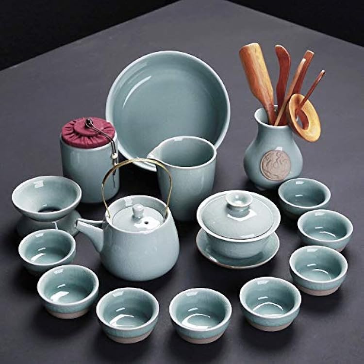 Ceramic Kung Fu Tea Set, Household Teapot, Teacup, Simple Tea Creative Tea Ceremony, PuEr, Tieguanyin,Tea Set