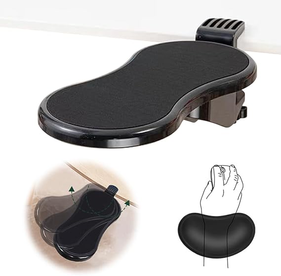 Computer Arm Rest for Desk, 180 Swivel Ergonomic Elbow Arm Support Desk