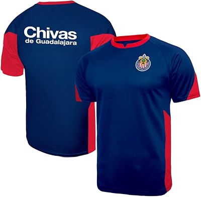 Icon Sports Men Chivas De Guadalajara Soccer Poly Shirt Soccer T-Shirt -05