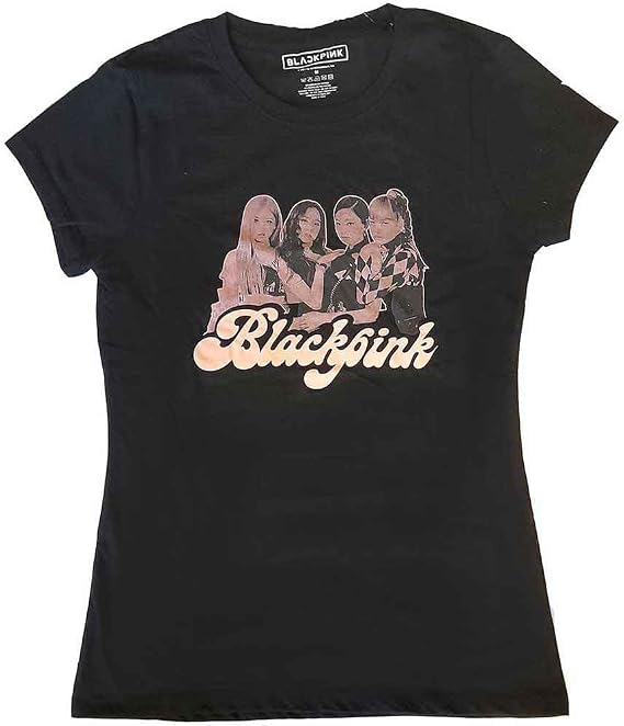 BLACKPINK T Shirt Band Photo Official Womens Junior Fit Black Size M