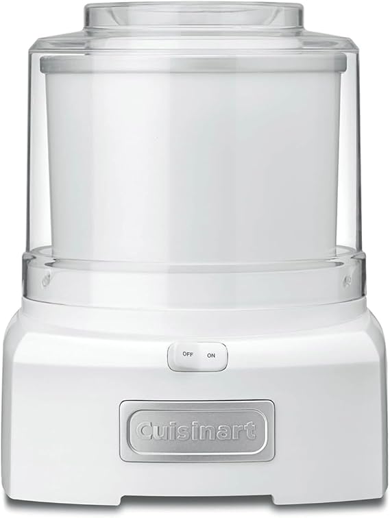 Cuisinart Cool Scoops Ice Cream Maker | Homemade Gelato & Ice cream machine in 25 Mins | Sorbet Maker | Frozen Yogurt Maker | Family size | 1.4L churning bowl | ICE21, White