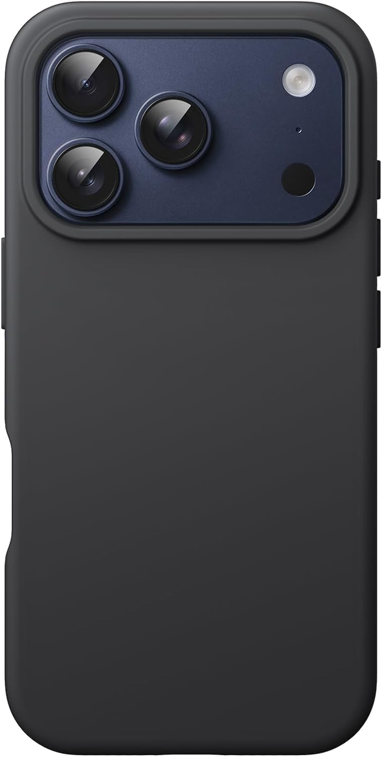 MADNOVA iPhone 17 Pro İle Uyumlu Lansman Kılıf İnce Sıvı Silikon 3 Katmanlı Tam Kaplamalı Yumuşak Jel Kauçuk Telefon Kılıfı Siyah