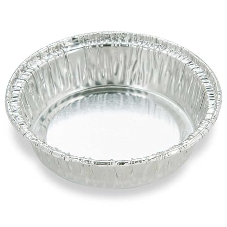 Weighing Boats by Globe Scientific, Lightweight Aluminum Weighing Dish, Crimped Walls, for Weighing Dispensing & Storing, Oil Residue Free & Non-Coated, 20mL Capacity, 51mm OD, Box of 100