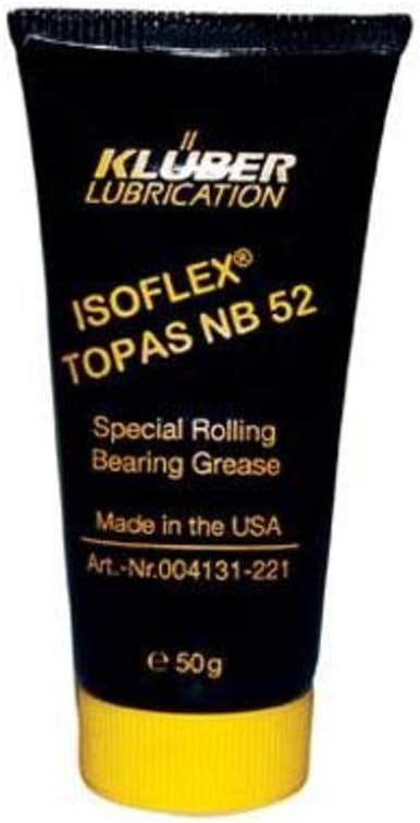 Kluber Lubrication Isoflex Topas NB 52 Synthetic Long-Term Grease for Rolling & Plain Bearings-Tooth Flanks in Precision Gears 50 g Tube