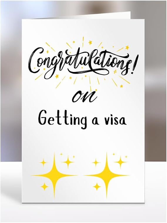 Congratulations on Getting a visa Card, Gifts for Men or Women, Presents for Christmas, Greetings Card, Him, Her, Female, Male, A5-113_200
