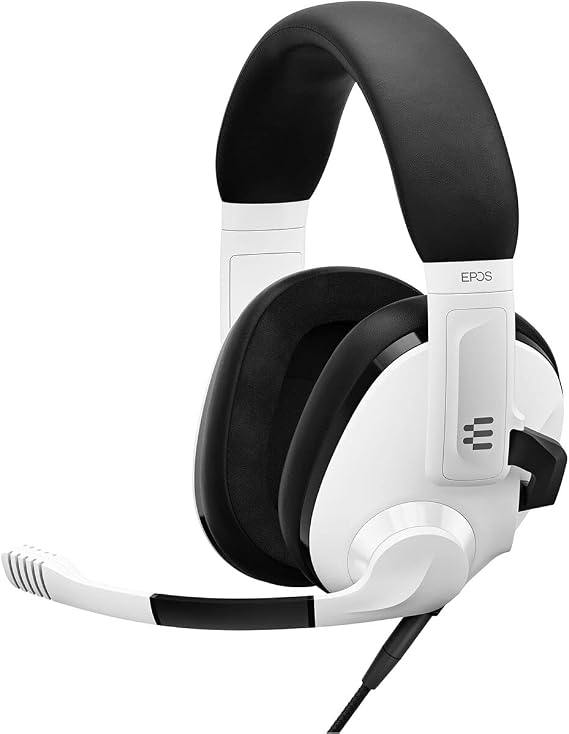 EPOS H3 Closed Acoustic Gaming Headset with Noise-Cancelling Microphone - Plug and Play - Audio - Around the Ear - Adjustable, Ergonomic - for PC, Mac, PS4, PS5, Switch, Xbox - White