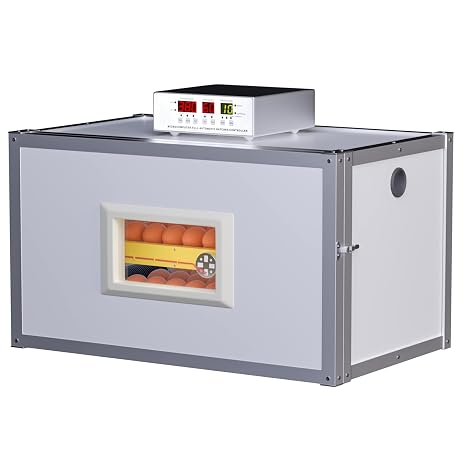 Egg Incubator ,Farm Egg Incubator with Automatic Egg Turning and Humidity Control,Industrial Brooding Machine Chicken Incubator ,Suitable for Chicken Duck Goose Quail Parrot Bird Eggs