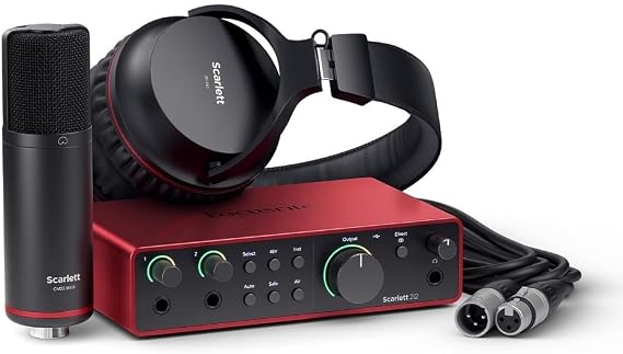 Focusrite Scarlett 2i2 Studio 4th Gen USB-C Audio Interface Bundle
