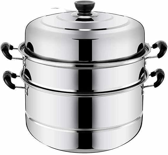 Steamer for Cooking Multifunctional Stainless Steel 3 Tiers, 11.8 inches 30 cm