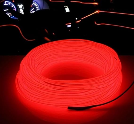 ASTRALED Kırmızı 5 metre Universal İp Neon Led Araç İçi Aydınlatma 12V LED İp Formlu Trim