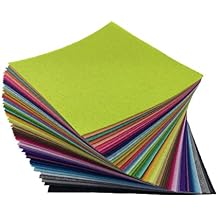 flic-flac 54pcs Felt Fabric Sheet Assorted Color Felt Pack DIY Craft Squares Nonwoven (10cm*10cm)
