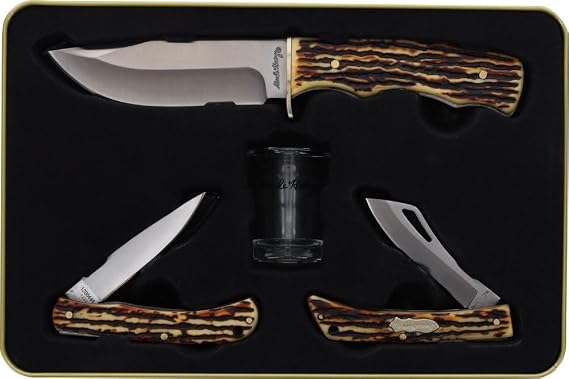 Uncle Henry, Schrade 3 Pc Fixed/Folder W/Glass